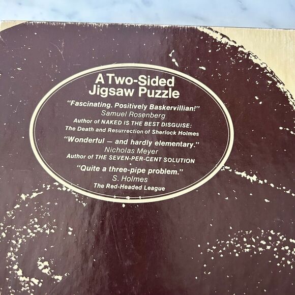 Vintage 1975 Sherlock Holmes 2-Sided Jigsaw Puzzle 500 Pieces 15 x 21 - Complete - Picture 2 of 15